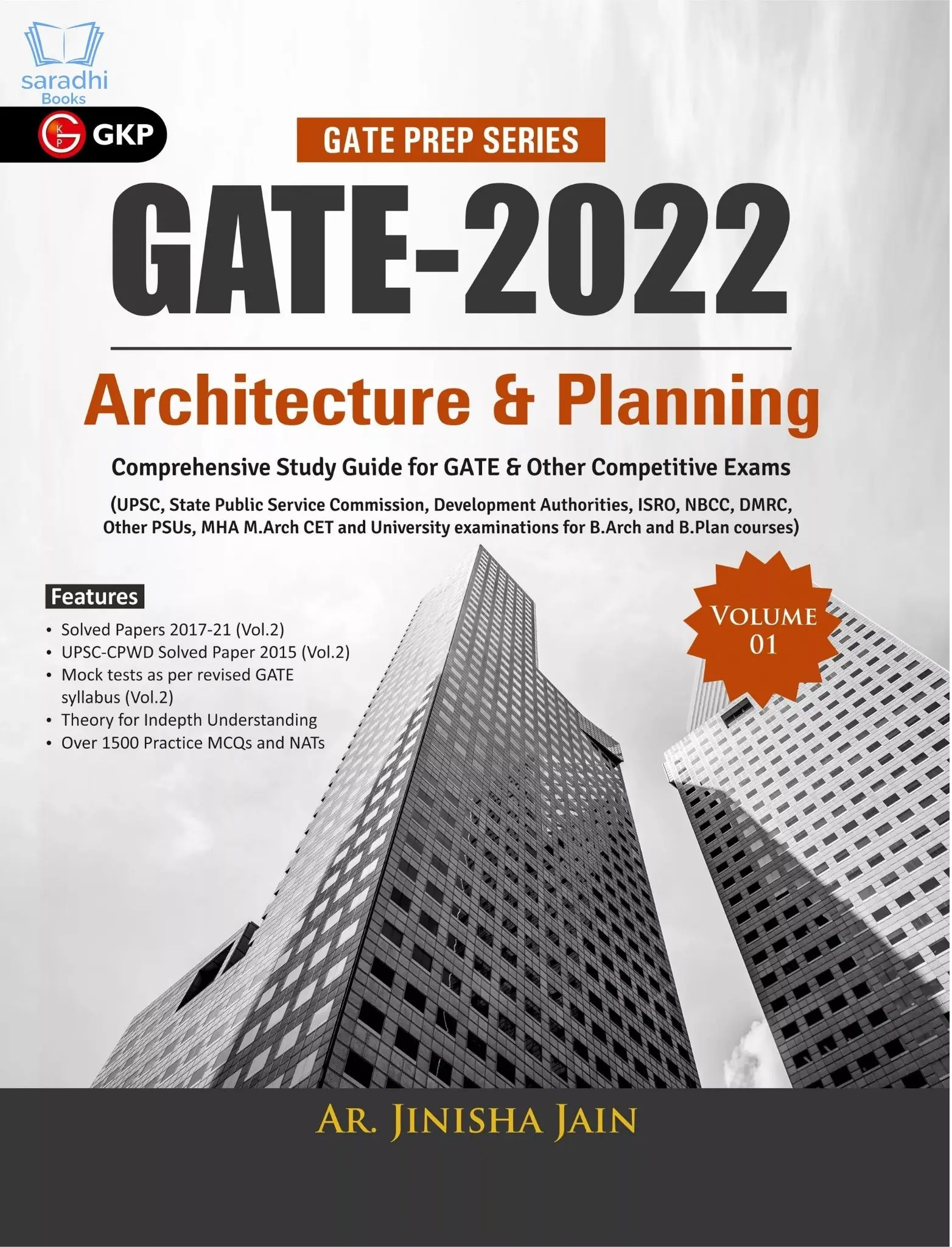 GATE 2022 : Architecture & Planning Vol 1 - Guide for UPSC, ISRO, NBCC, DMRC, MHA M.Arch CET, B.Arch, B.Plan - Ar. Jinisha Jain 