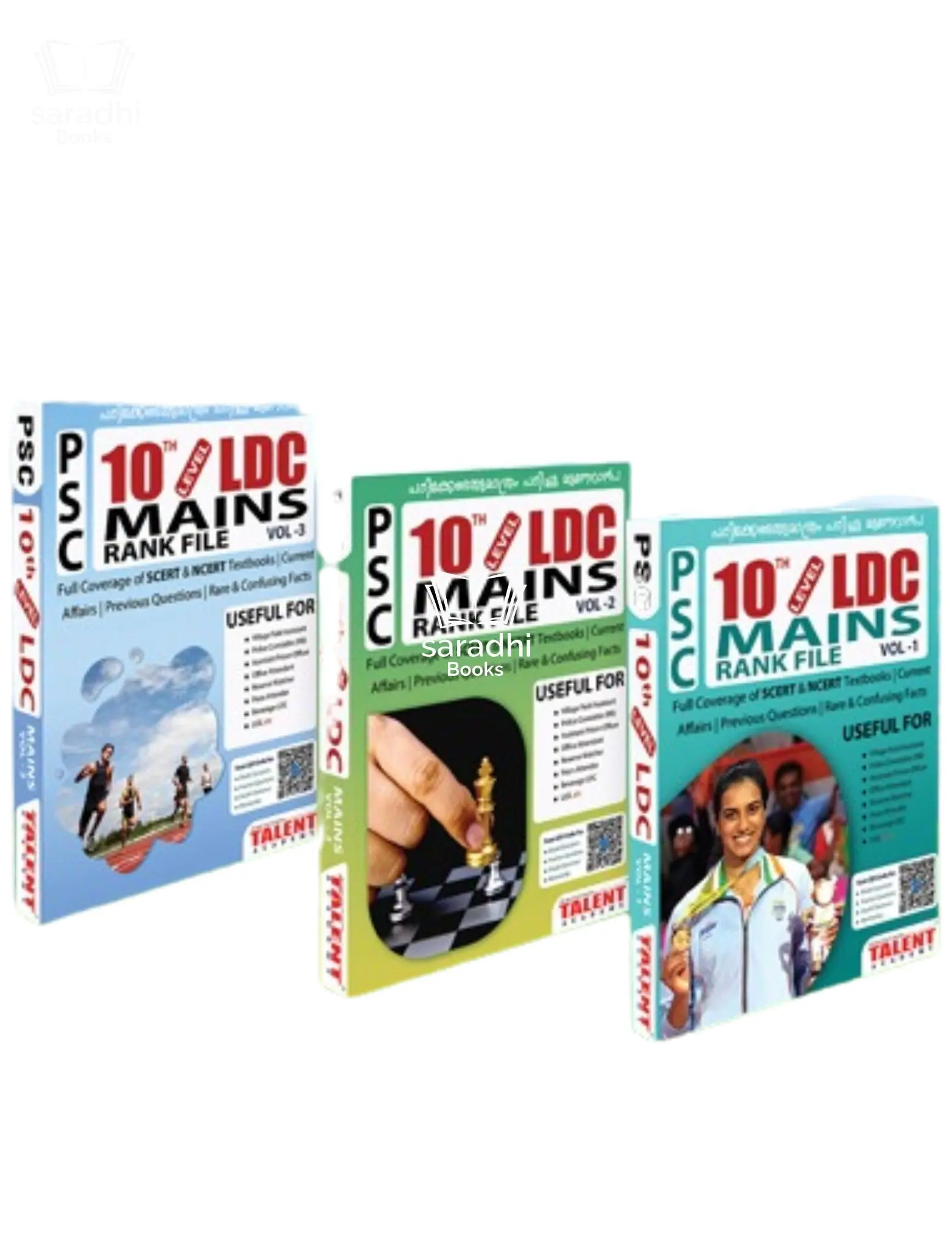 PSC 10th Level Mains & PSC LDC Mains Rank File Volume 1,2&3 (SCERT & NCERT, Previous Questions, Rare & Confusing Facts) - Talent Academy
