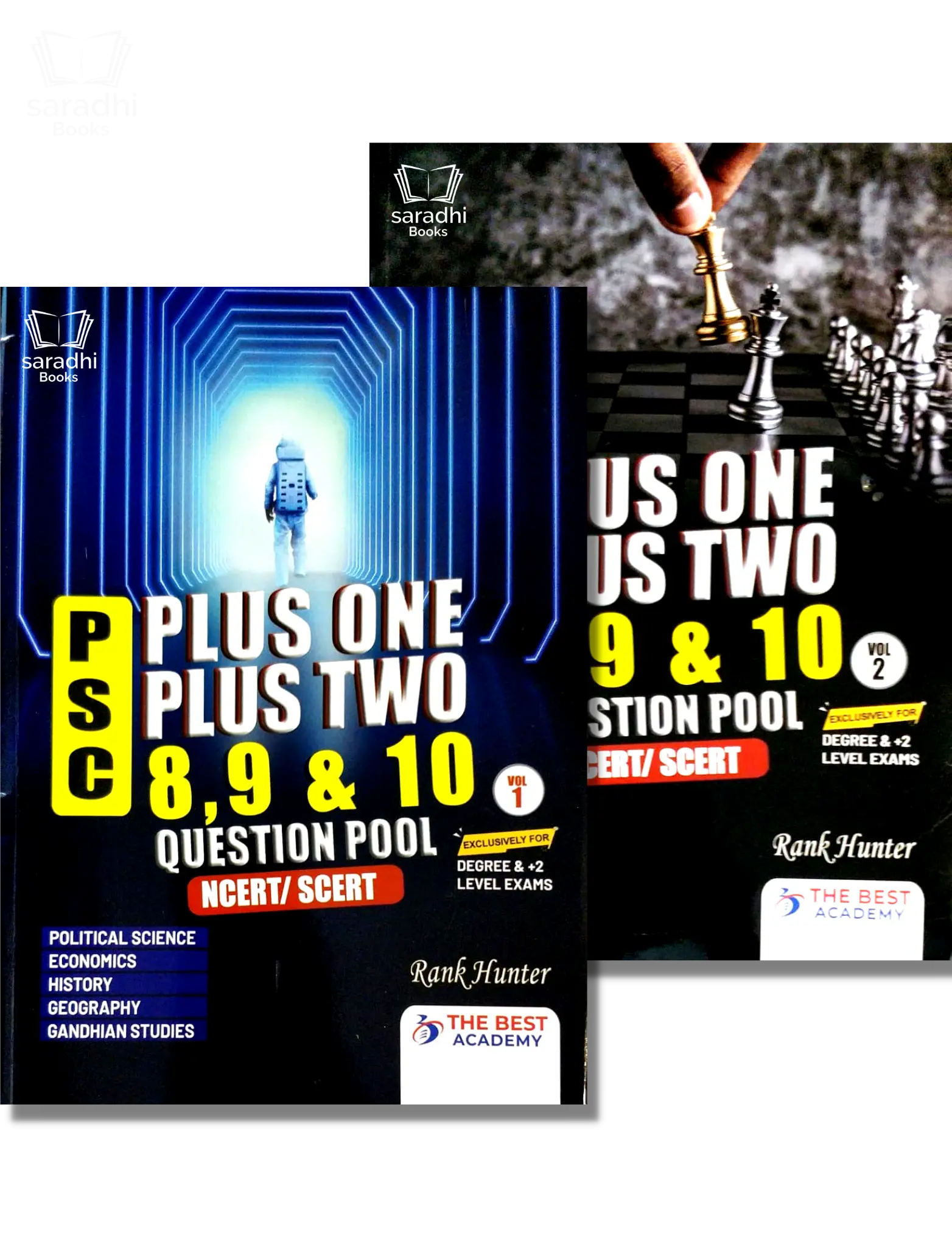 PSC Plus One Plus Two 8,9&10 Question Pool NCERT/SCERT Rank Hunter | Set of 2 Volumes | Kerala PSC | The Best Academy