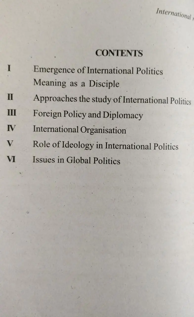 International Relations (Malayalam) : Jacob Pathinkan | BA Politics, MG University