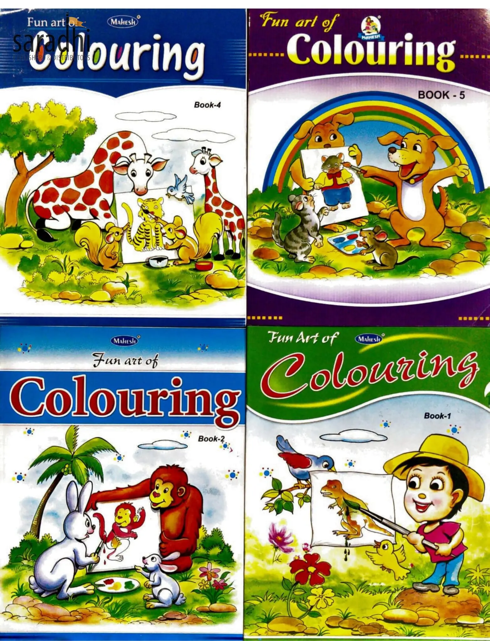 Fun Art of Colouring (Set of 4 Colouring Books)