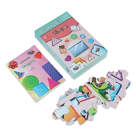 Jigsaw Puzzle (24 Piece + Book Inside) - Shapes