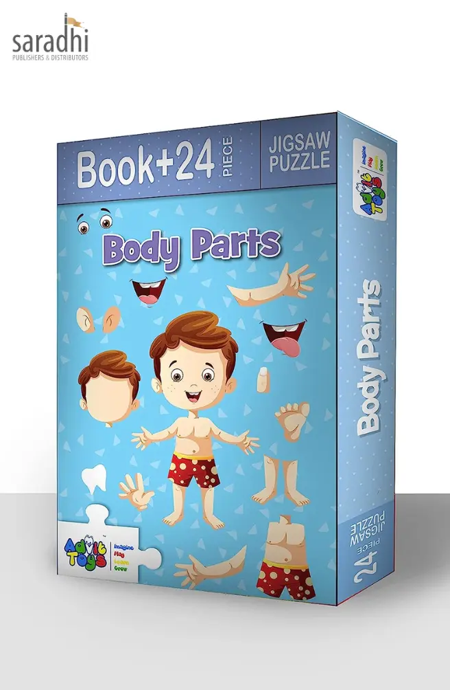 Jigsaw Puzzle (24 Piece + Fun Fact Book Inside) Human Body Parts