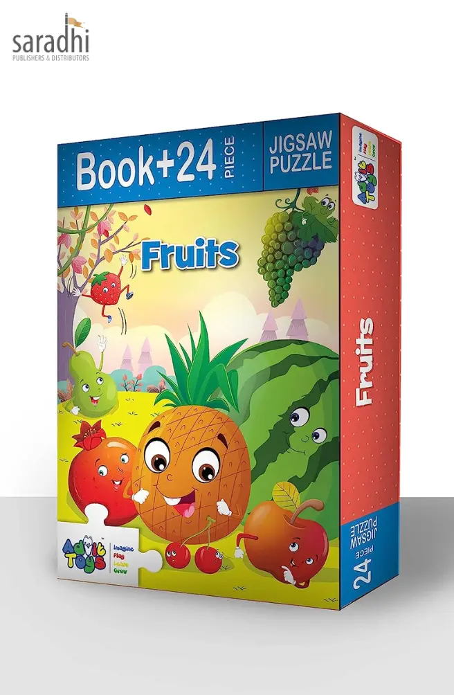 Jigsaw Puzzle (24 Piece + Fun Fact Book Inside) Fruits