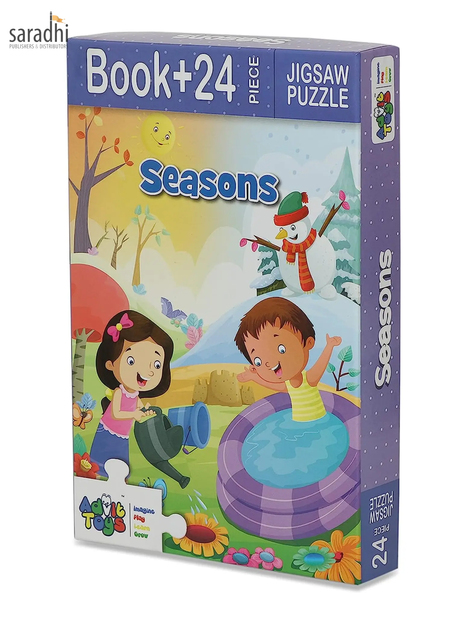 Jigsaw Puzzle (24 Piece + Fun Fact Book Inside) Seasons