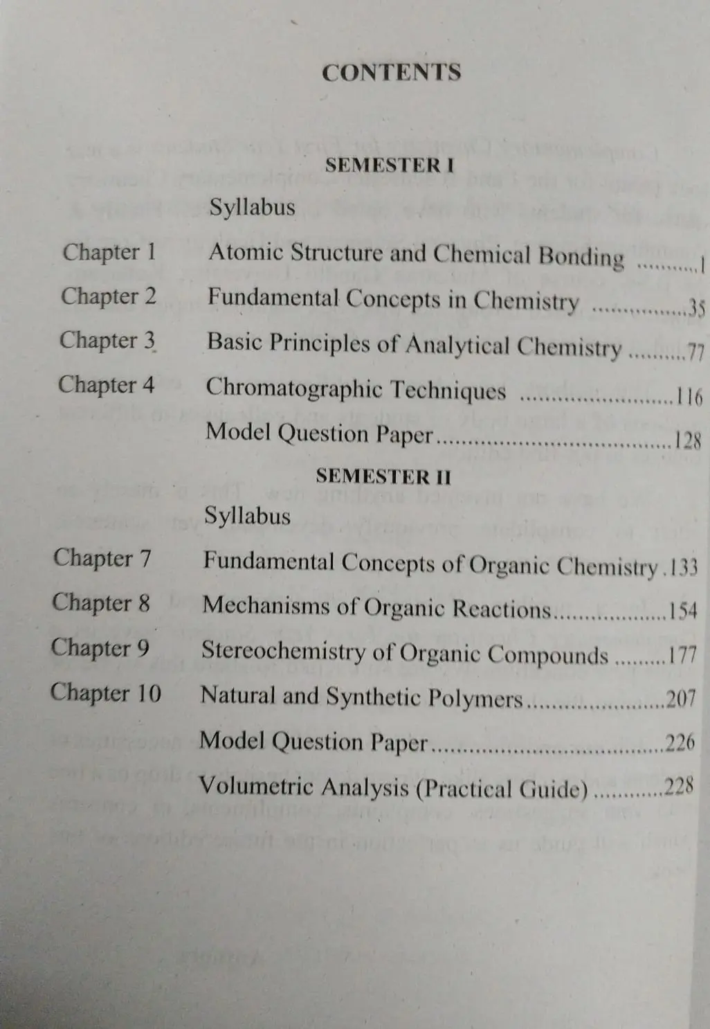 Complementary Chemistry for First Year Students | Semester 1&2 , MG University