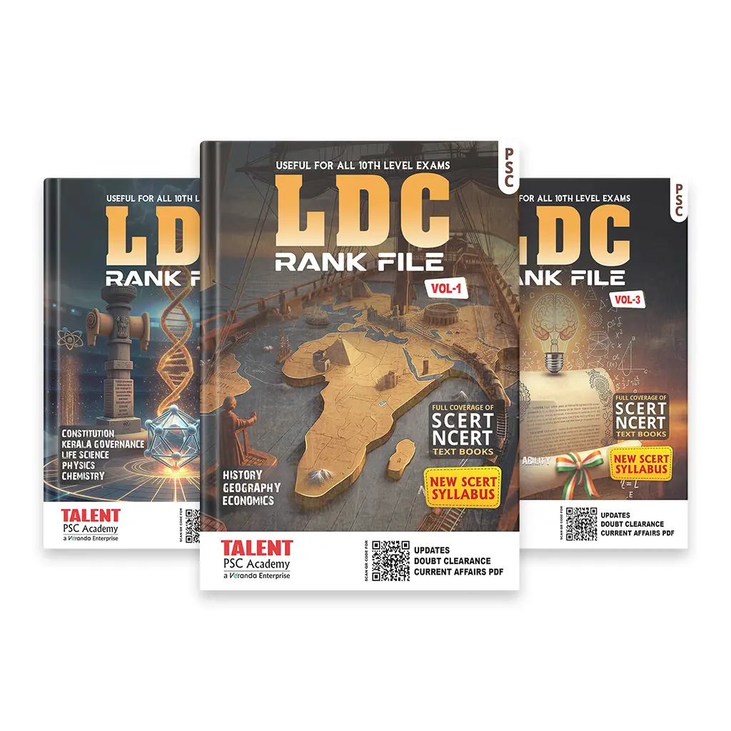 Talent Kerala PSC LDC Rank File 2026 | Vol 1, 2 & 3 | (New SCERT Syllabus)