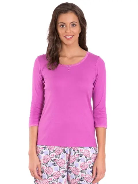 Jockey Lavendor Scent 3/4 Sleeve Top