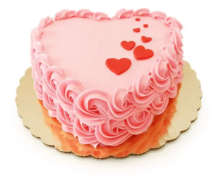 Pink Heart Cake
