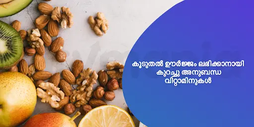 കൂടുതൽ ഊർജ്ജം ലഭിക്കാനായി കുറച്ചു അനുബന്ധ വിറ്റാമിനുകൾ
