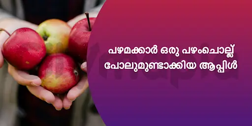 പഴമക്കാർ ഒരു പഴംചൊല്ല് പോലുമുണ്ടാക്കിയ ആപ്പിൾ 