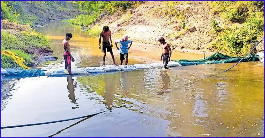 വരൾച്ച രൂക്ഷം; തോടുകളിലെ തടയണകൾ നാശത്തിൽ