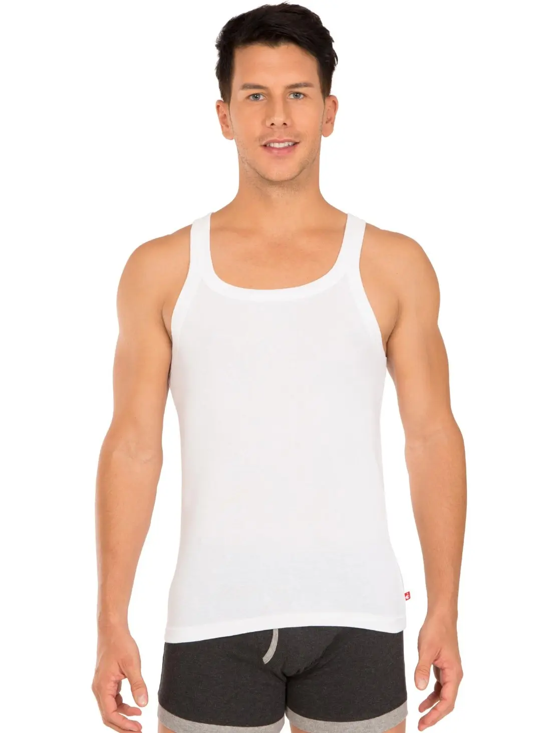 JOCKEY WHITE SQUARE NECK VEST