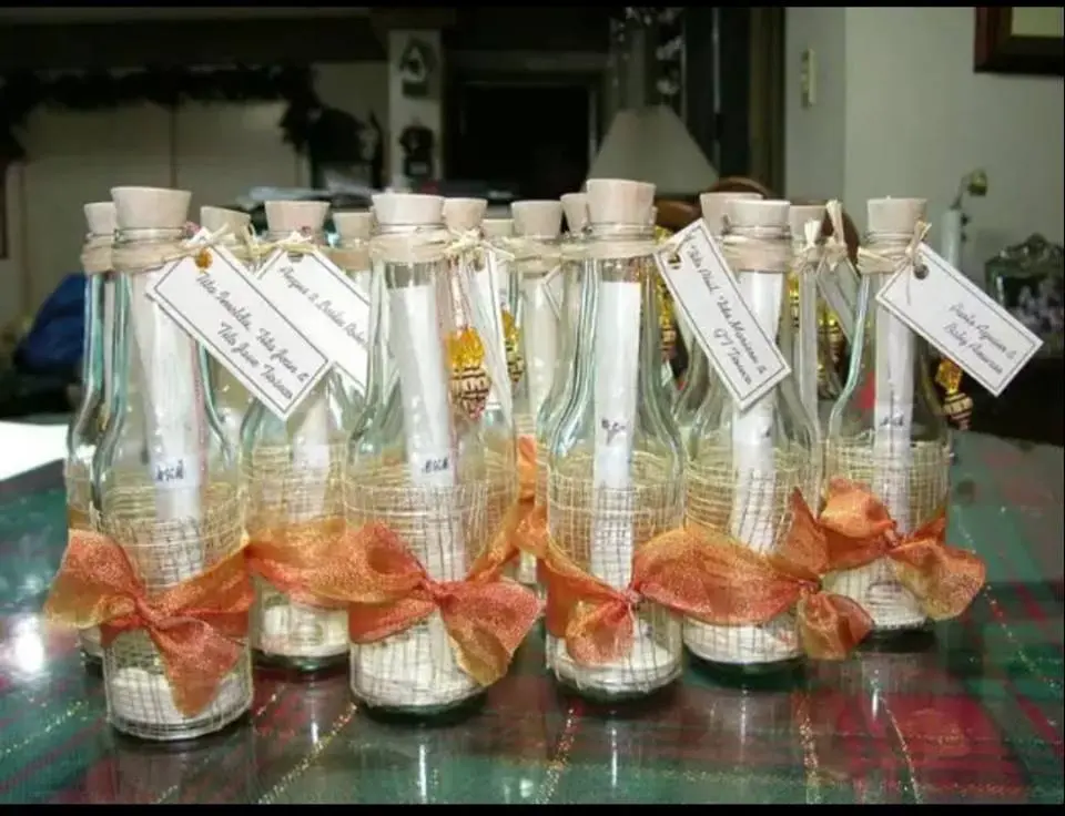 Wedding Glass bottle invitations