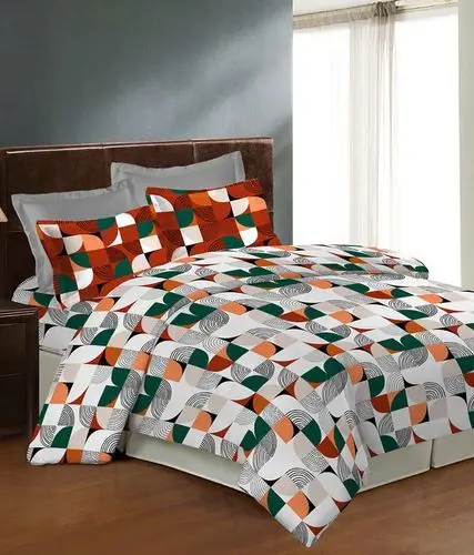 Multi Printed Bombay Dyeing Caelina Maroon Bed Sheet