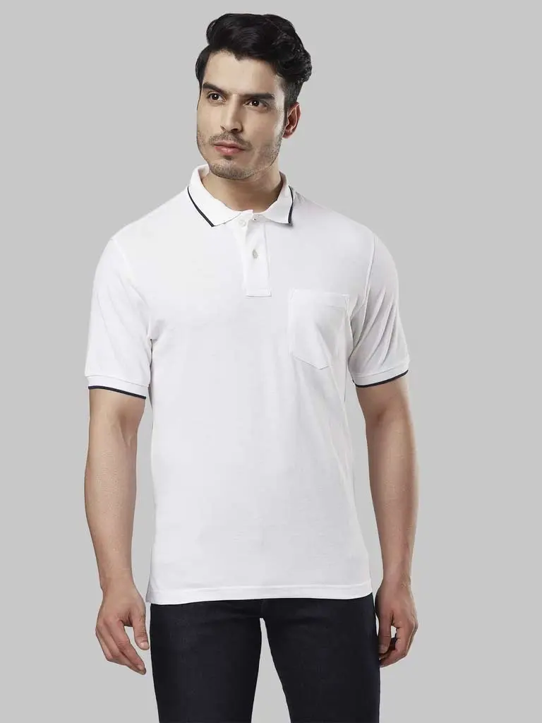 Raymond Next Look White Regular Fit T-shirt