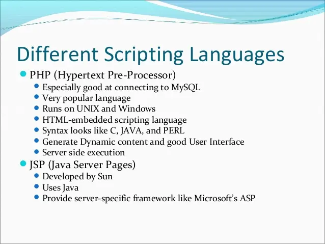 Scripting Languages