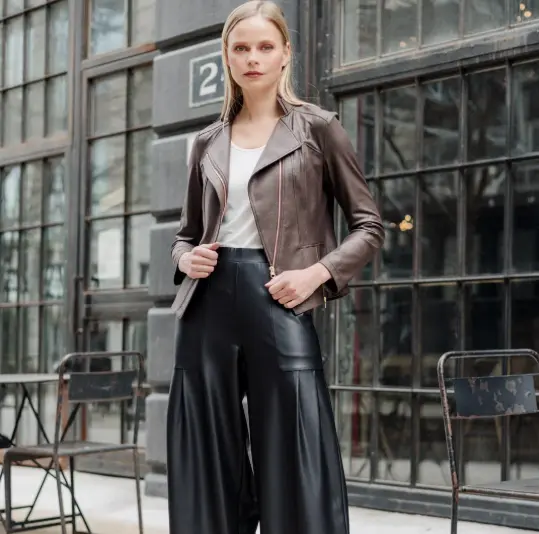 Brown Vegan Leather Jacket