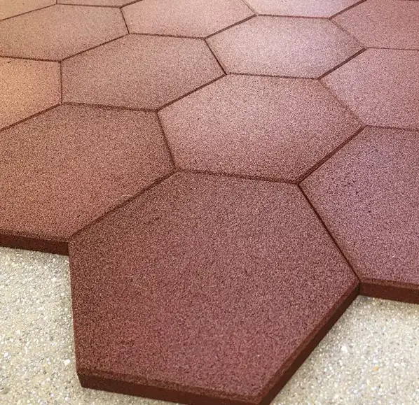 Hexa Diagonal Rubber Tile