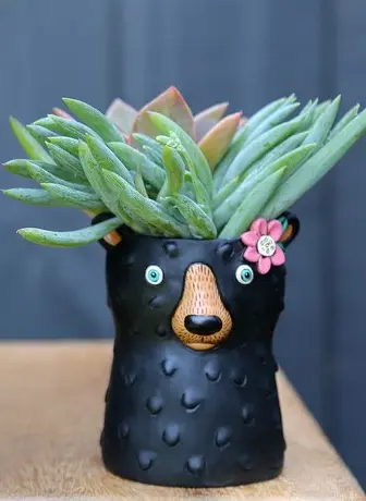 Allen Baby Black Bear Planter