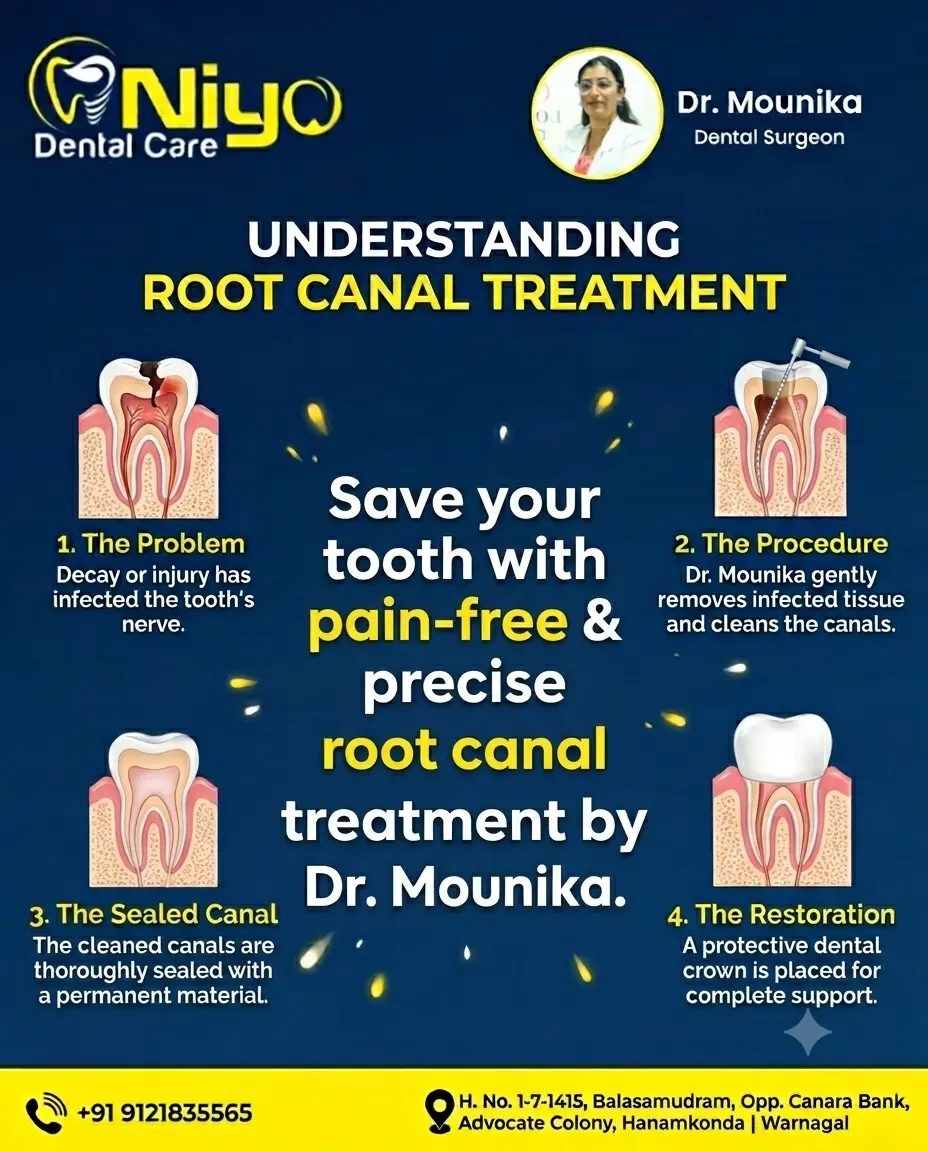 🦷 Painless Root Canal Treatment (RCT) at Niyo Dental Care! ✨
