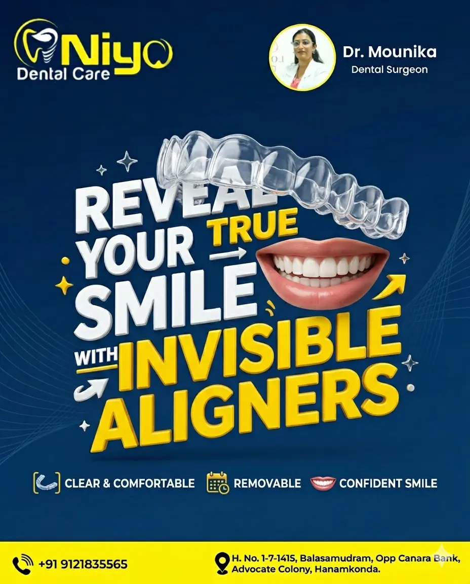 Get Your Dream Smile Invisibly with Clear Aligners at Niyo Dental Care! ✨🦷