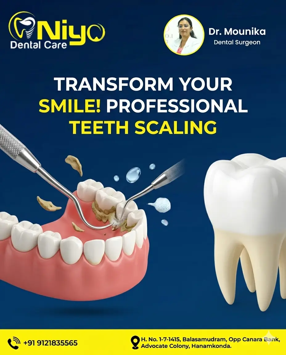 ✨ Refresh Your Smile: Professional Teeth Scaling & Cleaning at Niyo Dental Care!