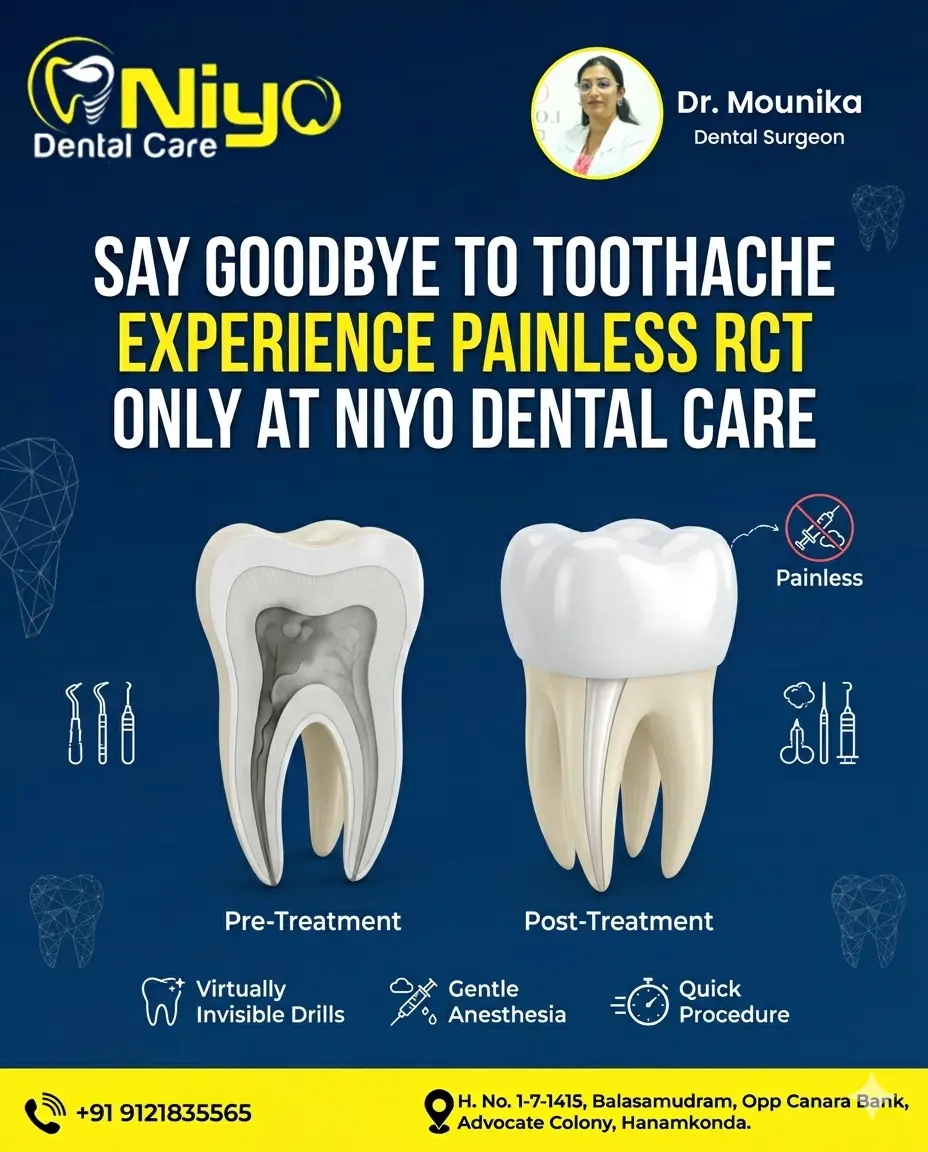 ✨Painless Root Canal Treatment (RCT) at Niyo Dental Care – Relief from Toothache!