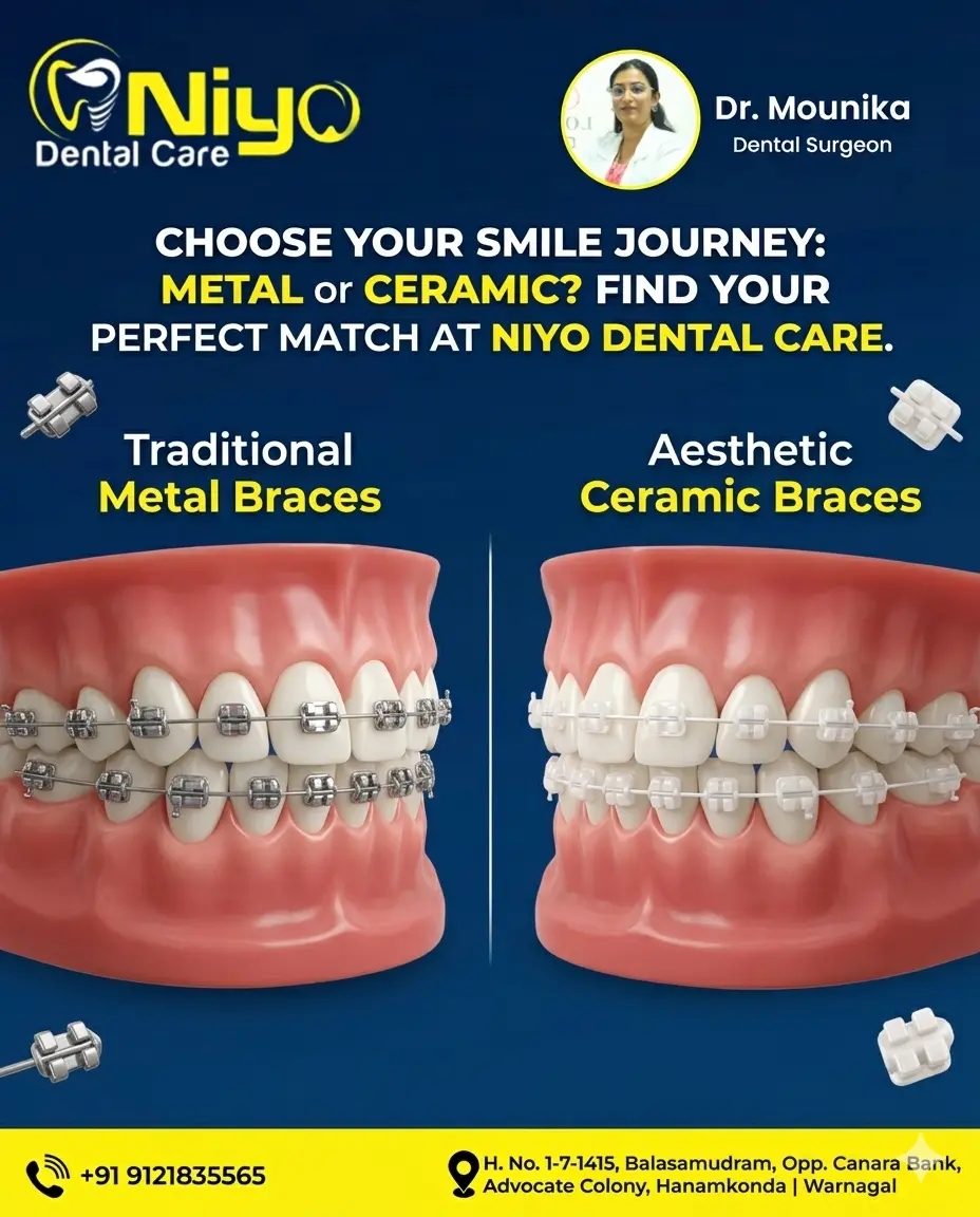 🌟Get Straight Teeth at Niyo Dental Care Hanamkonda & Warangal!