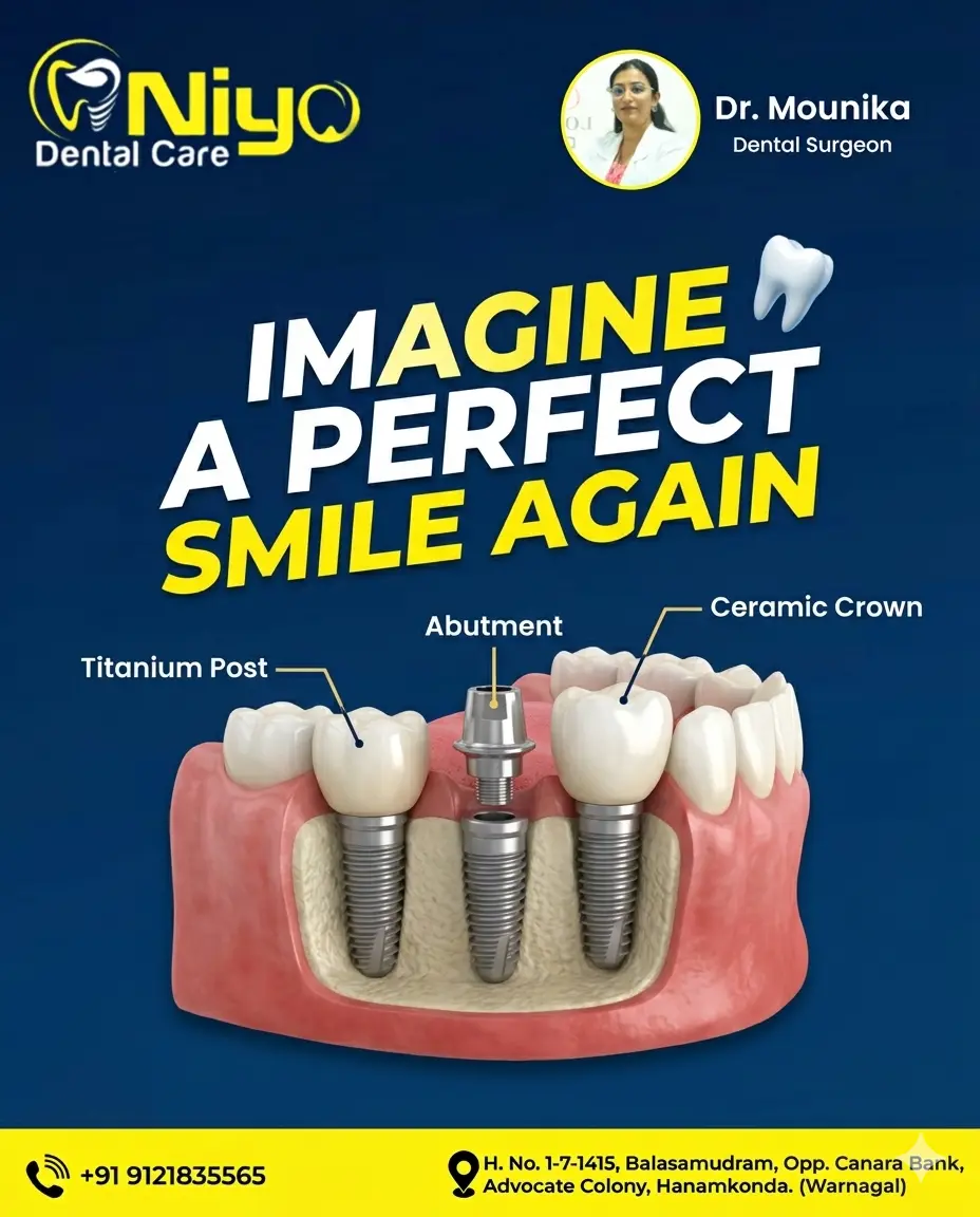 🦷 Permanent Tooth Replacement at Niyo Dental Care Hanamkonda