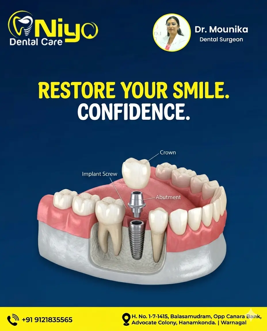 🦷 Permanent Tooth Replacement at Niyo Dental Care Hanamkonda