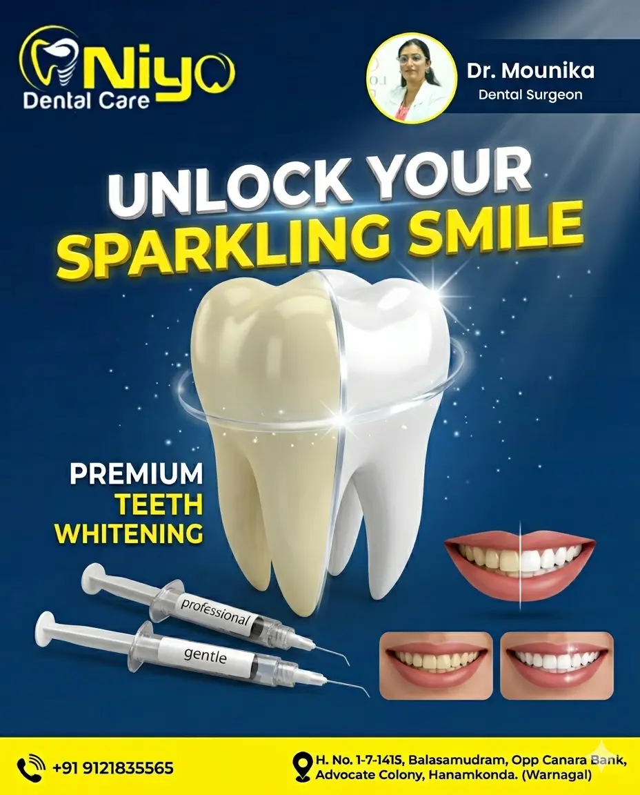 ✨ Get a Brighter Smile at Niyo Dental Care Hanamkonda!