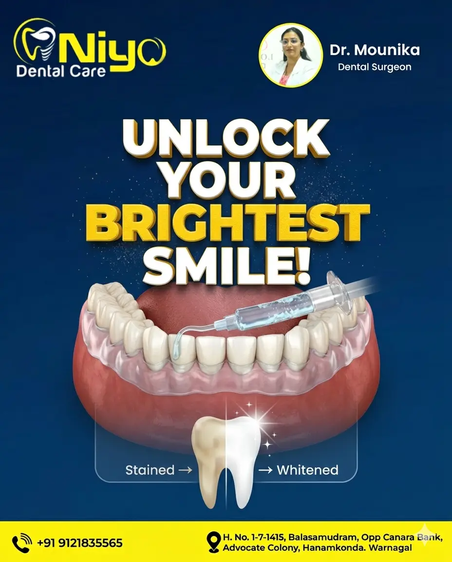 ✨ Get a Brighter Smile at Niyo Dental Care Hanamkonda!