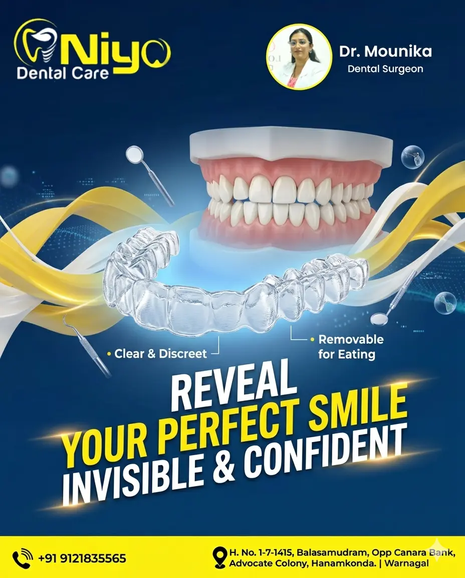 😁 Get a Straight, Flawless Smile: Clear Aligners at Niyo Dental Care!