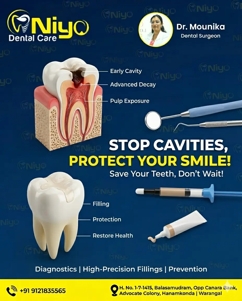 🛑 Stop Tooth Decay Early: Advanced Cavity Protection & Fillings at Niyo Dental Care!