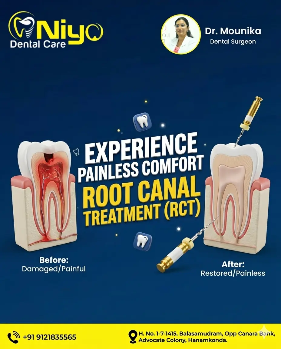 Say Goodbye to Tooth Ache: Painless Root Canal Treatment (RCT) at Niyo Dental Care