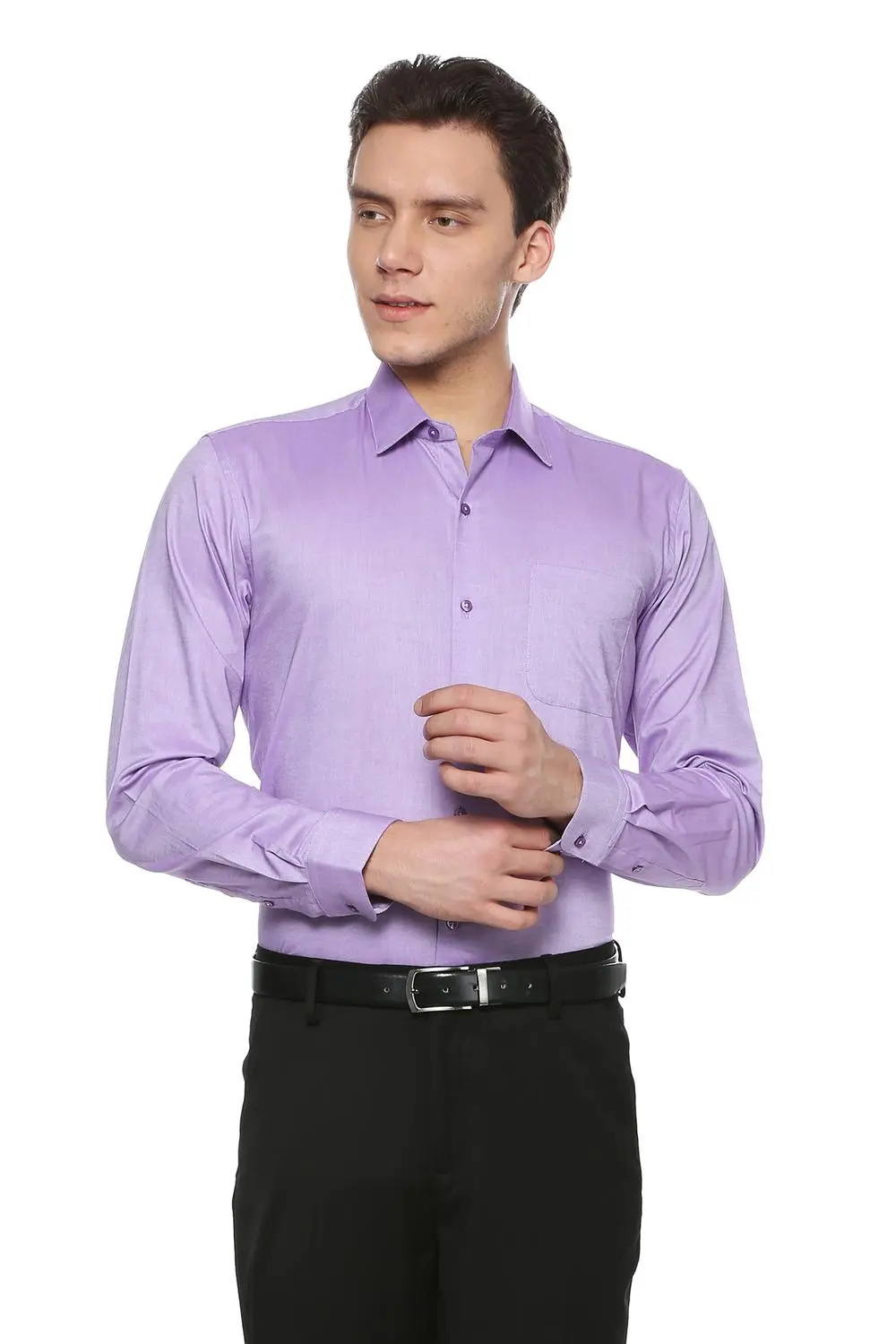 Peter England Lilac Full Sleeves Formal Shirt