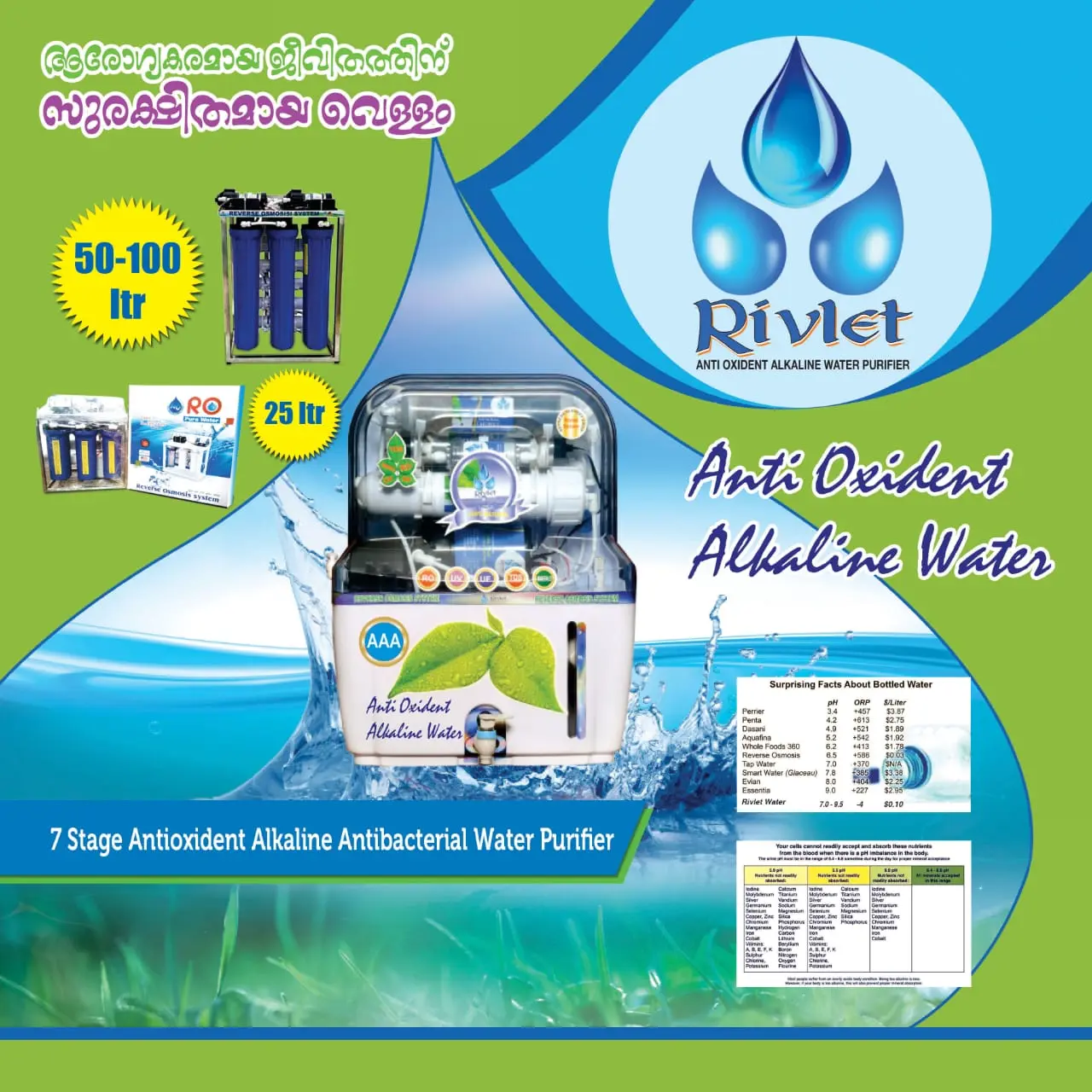 Anti Oxident Alkaline Antibacterial Water Purifier