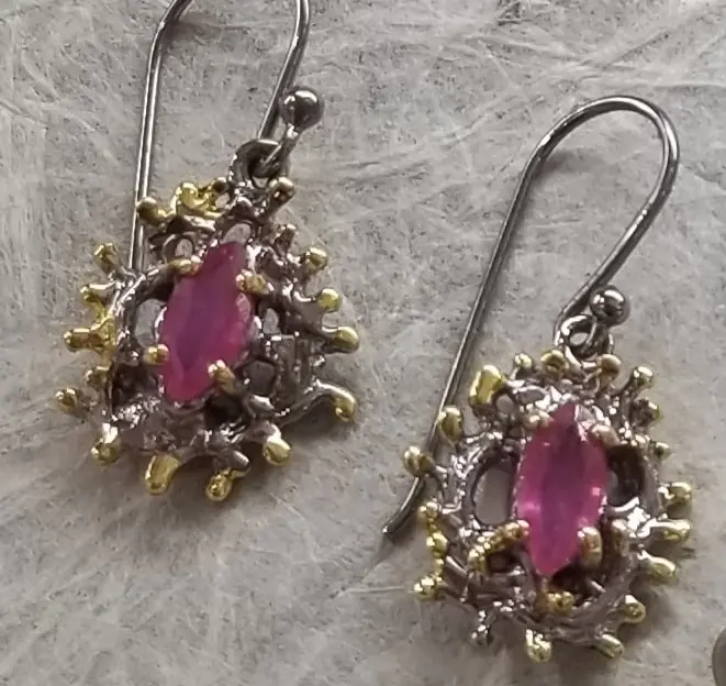 Pink tourmaline earrings