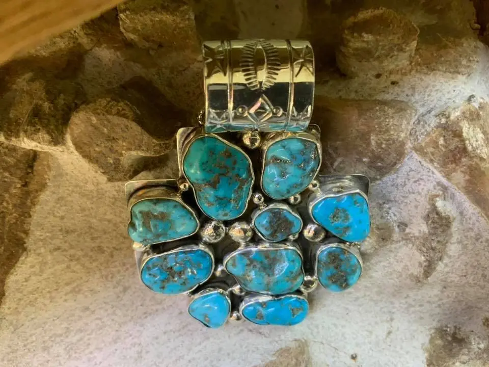 American Indian Turquoise Pendant