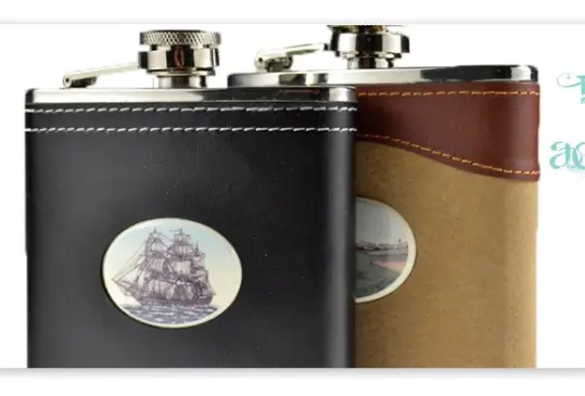 Barlow leather flasks