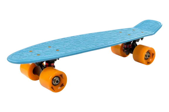 Plastic Complete Blue Skateboard - 22"