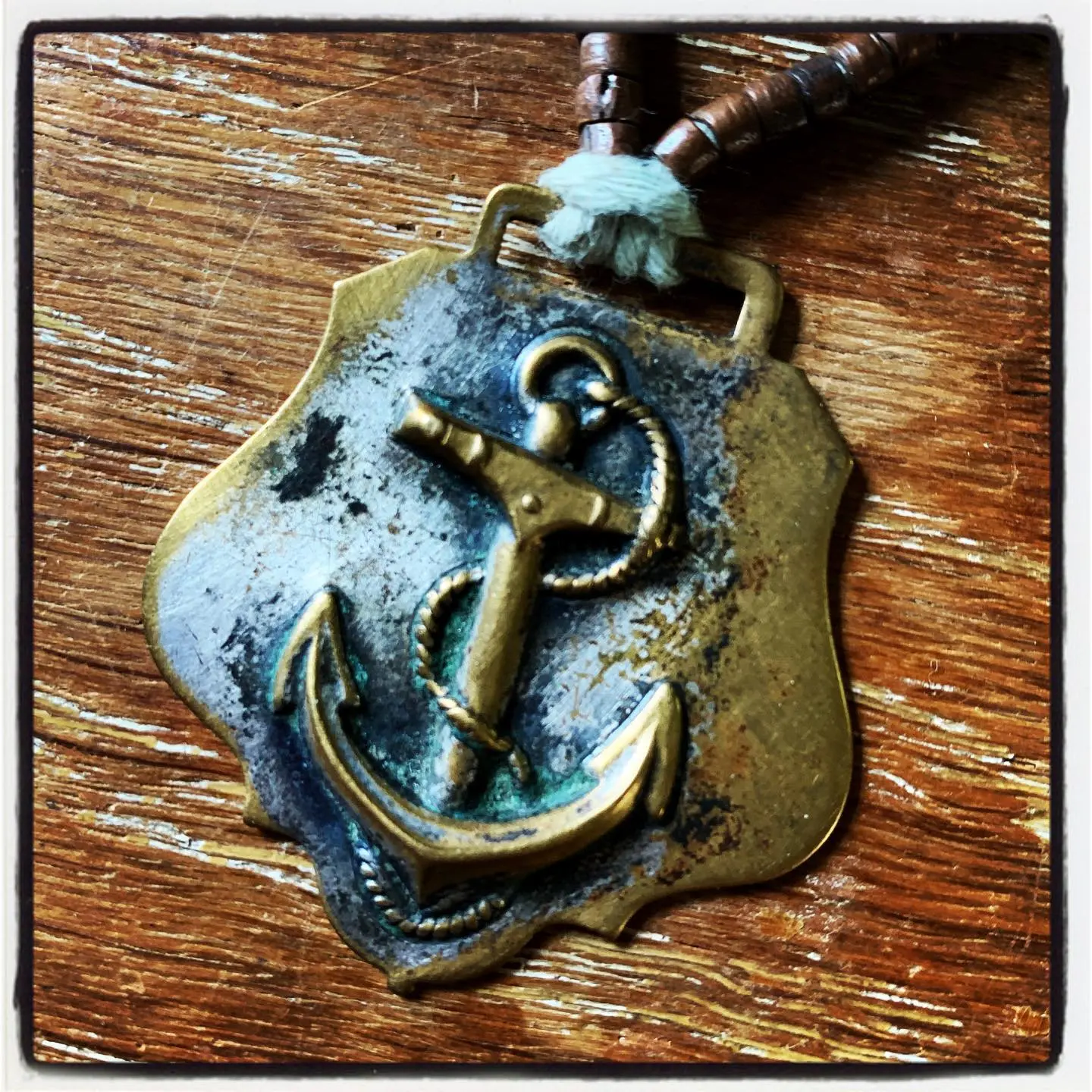Brass Anchor Necklace