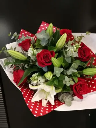 Lilies and roses