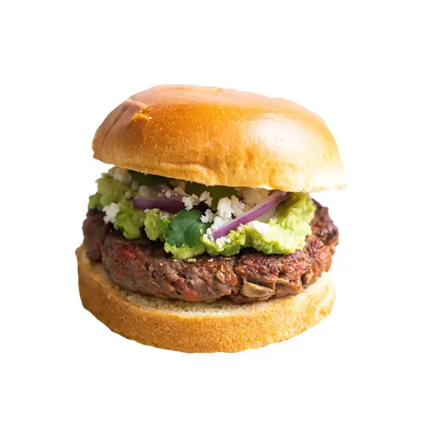 Mushroom and Feta Stuffed Gourmet Burgers