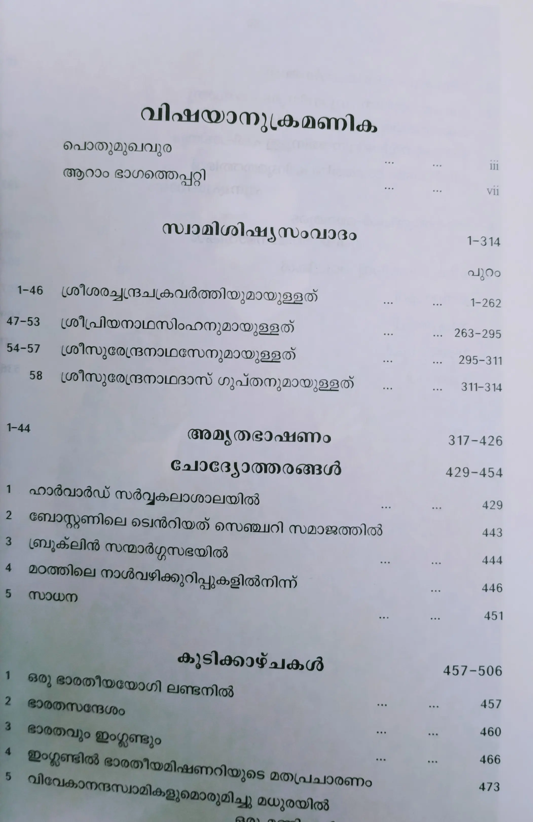 VIVEKANANDA SAHITHYA SARVASVAM Volume 6