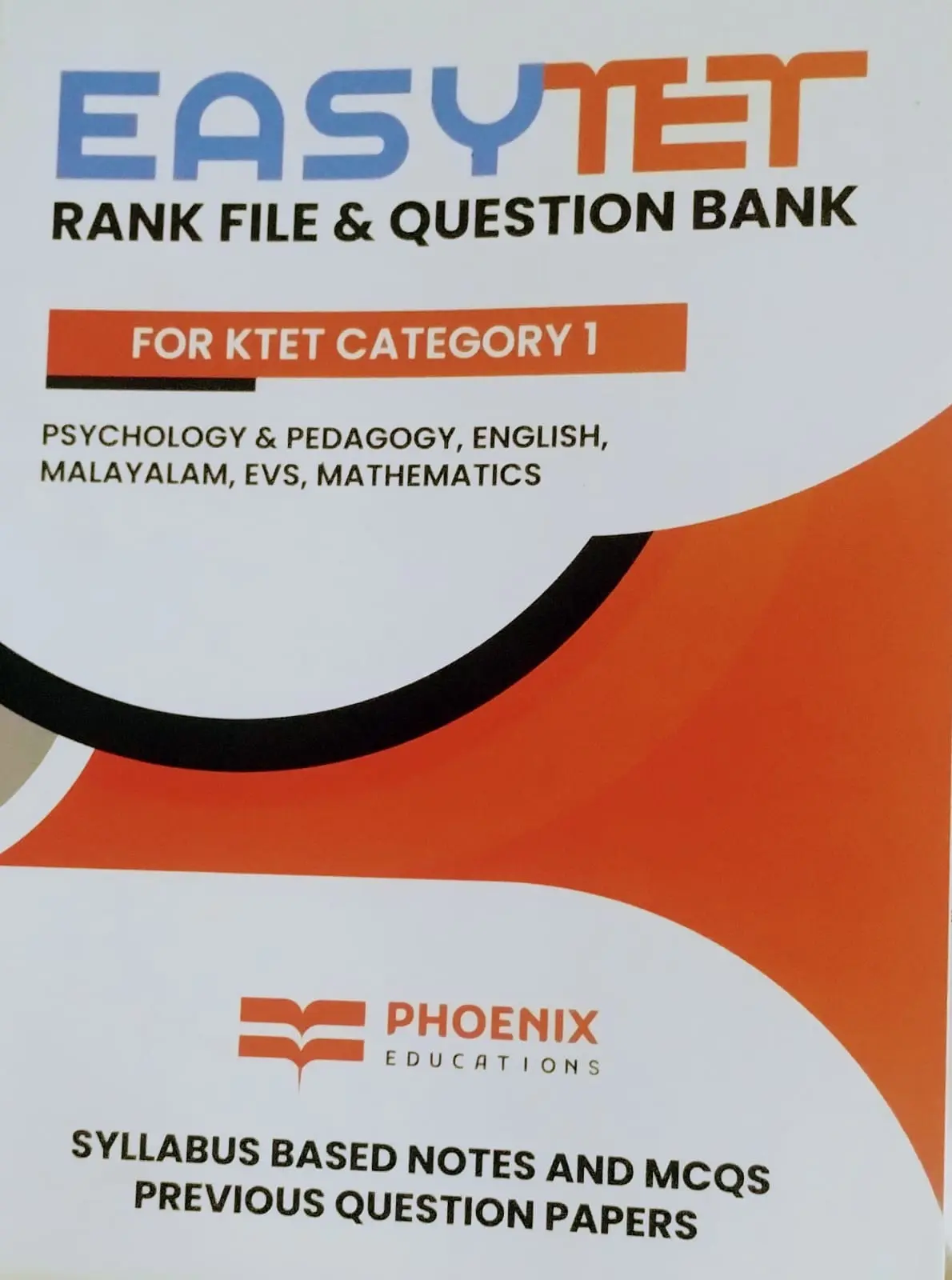 K TET CATEGORY 1 EASY YET RANK FILE AND QUESTION BANK