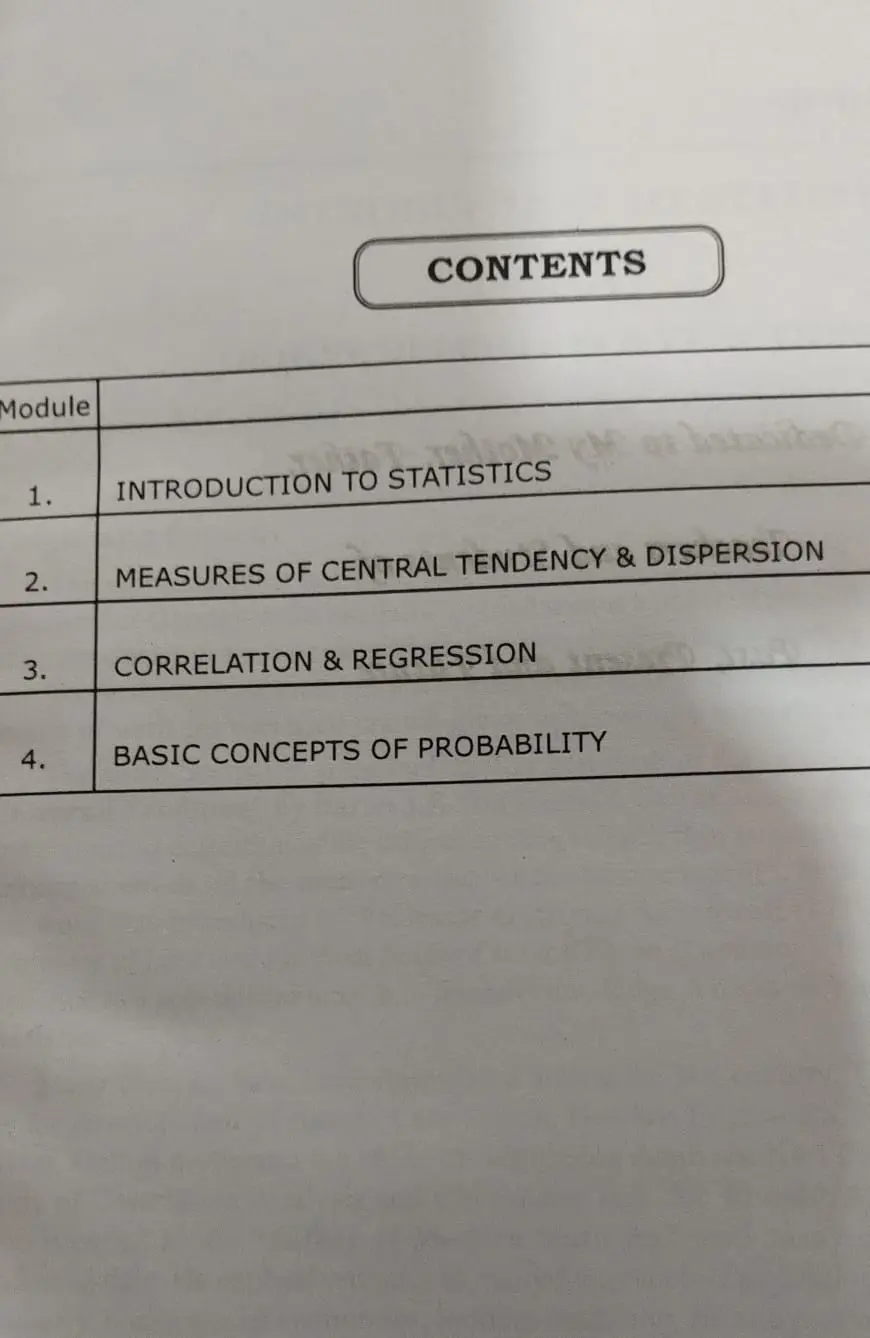 QUANTITATIVE TECHNIQUES | MG UNIVERSITY BCA SEMESTER 3