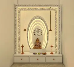 Corian Mandir With Backlight