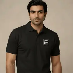 Custom Black Polo T-Shirts